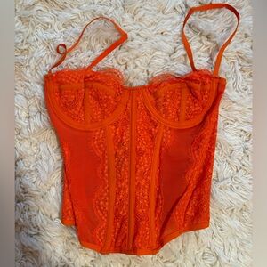 Size small orange urban outfitters corset